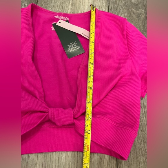 NWT Target Wild Fable Crop Top Size XS hot Pink - Picture 5 of 5